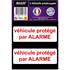Autocollant "Véhicule protégé par alarme" x2 StickZif
