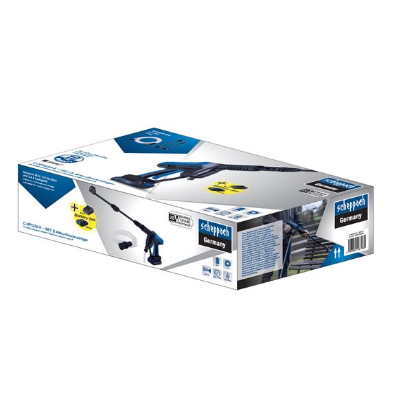 Nettoyeur pression sans fil SCHEPPACH + batterie