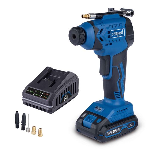 Compresseur à main sans fil Scheppach + batterie