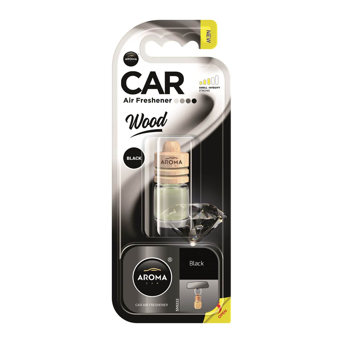 Désodorisant Voiture Aroma - Wood Mini - Black 4,5 Ml