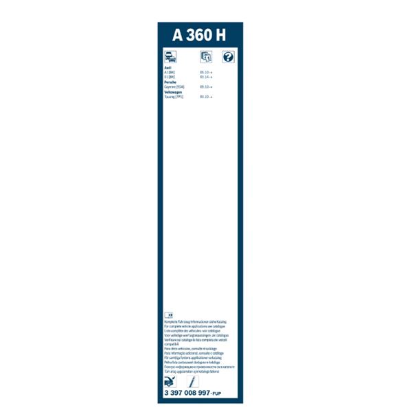 1 balai d'essuie-glace plat Bosch A360H