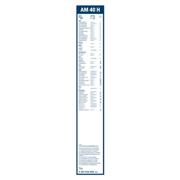 1 balai d'essuie-glace plat Bosch AM40H