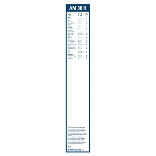 1 balai d'essuie-glace plat Bosch AM38H