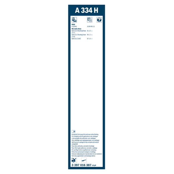 1 balai d'essuie-glace plat Bosch A334H