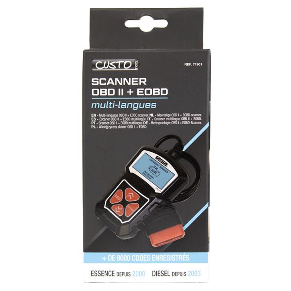 Lecteur OBD II + EBD Multilangues Custo Tools
