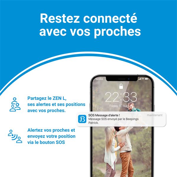 Traceur GPS ZEN L + Convertisseur pour installation permanente Beepings