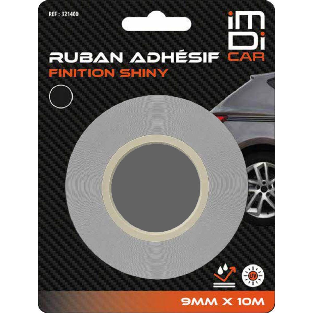 Ruban Décoratif Adhésif Noir 9mm X 10 M