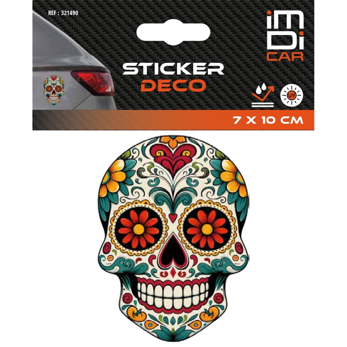 Sticker Décoratif Dia De Los Muertos 7x10 Cm
