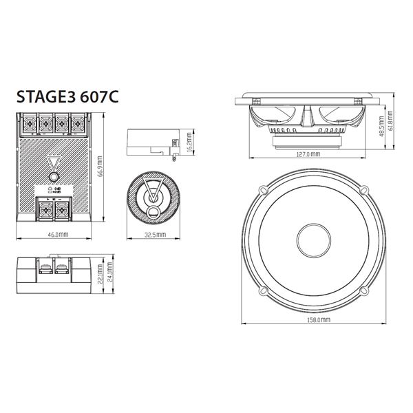 Haut-parleurs Stage 3 607C JBL