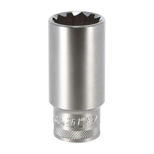 Douille longue multi-empreintes 26 mm, carré 1/2 Autobest