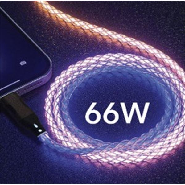Cordon lumineux 1M charge + data USB A / TYPE C