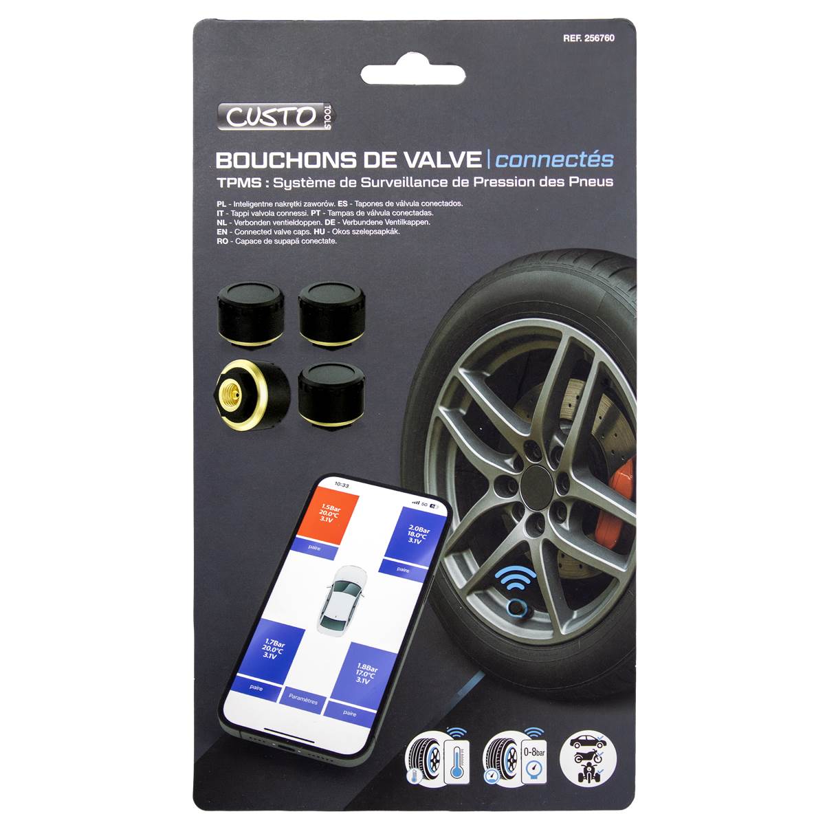 Bouchons De Valve Connectés Custo Tools