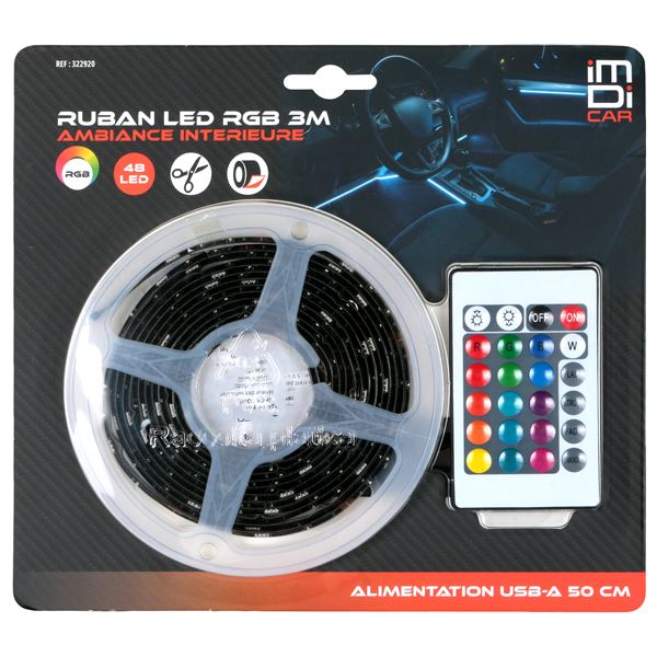 Ruban LED RGB - 3 mètres