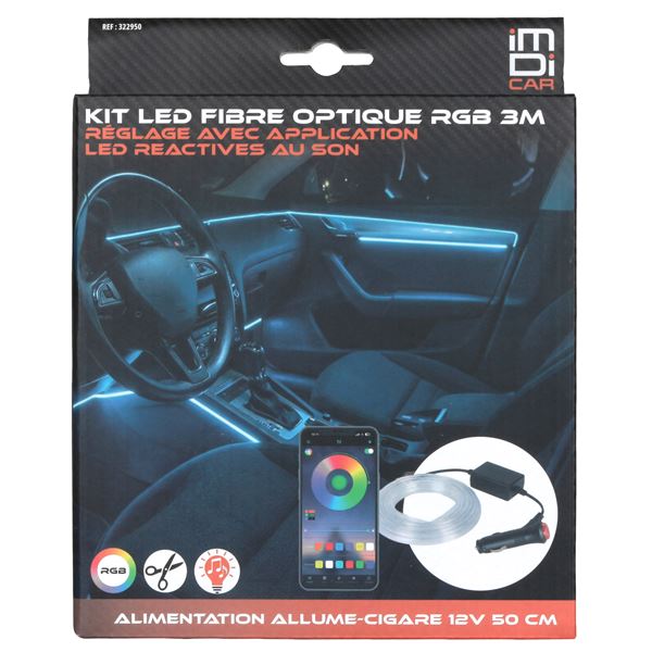 FIBRE OPTIQUE LED RGB 3M
