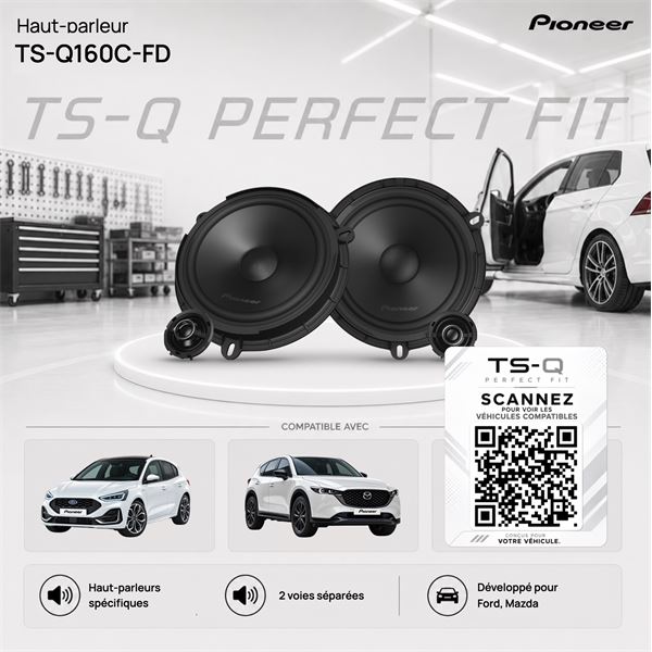 Haut-parleurs TS-Q160C-FD Pioneer pour FORD, MAZDA