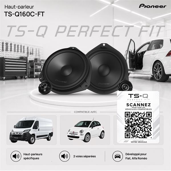 Haut-parleurs TS-Q160C-FT Pioneer pour FIAT, ALFA ROMEO