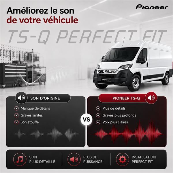 Haut-parleurs TS-Q160C-FT Pioneer pour FIAT, ALFA ROMEO