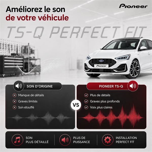 Haut-parleurs coaxiaux TS-Q160F-FD Pioneer pour FORD, MAZDA