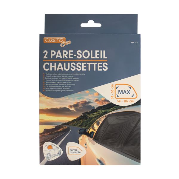 Lot de 2 rideaux chaussettes arrondis