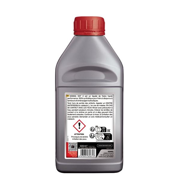Liquide de frein DOT4 KENNOL 500ml