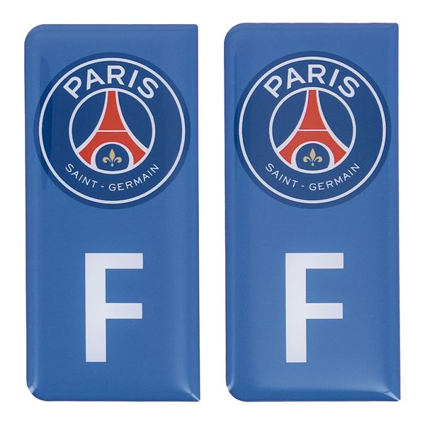 Stickers auto résine 3D gauche bleu PSG/FR