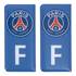 Stickers auto résine 3D gauche bleu PSG/FR