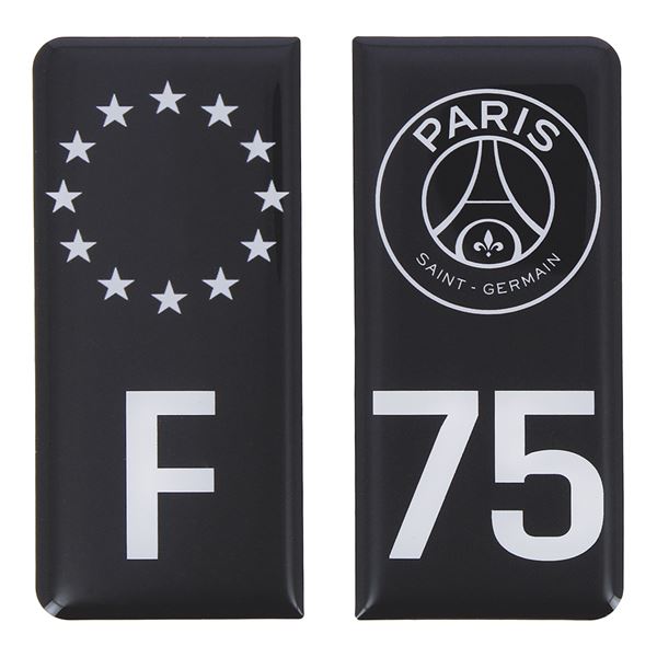 Stickers auto résine 3D gauche/droite noir FR/PSG/75