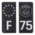 Stickers auto résine 3D gauche/droite noir FR/PSG/75