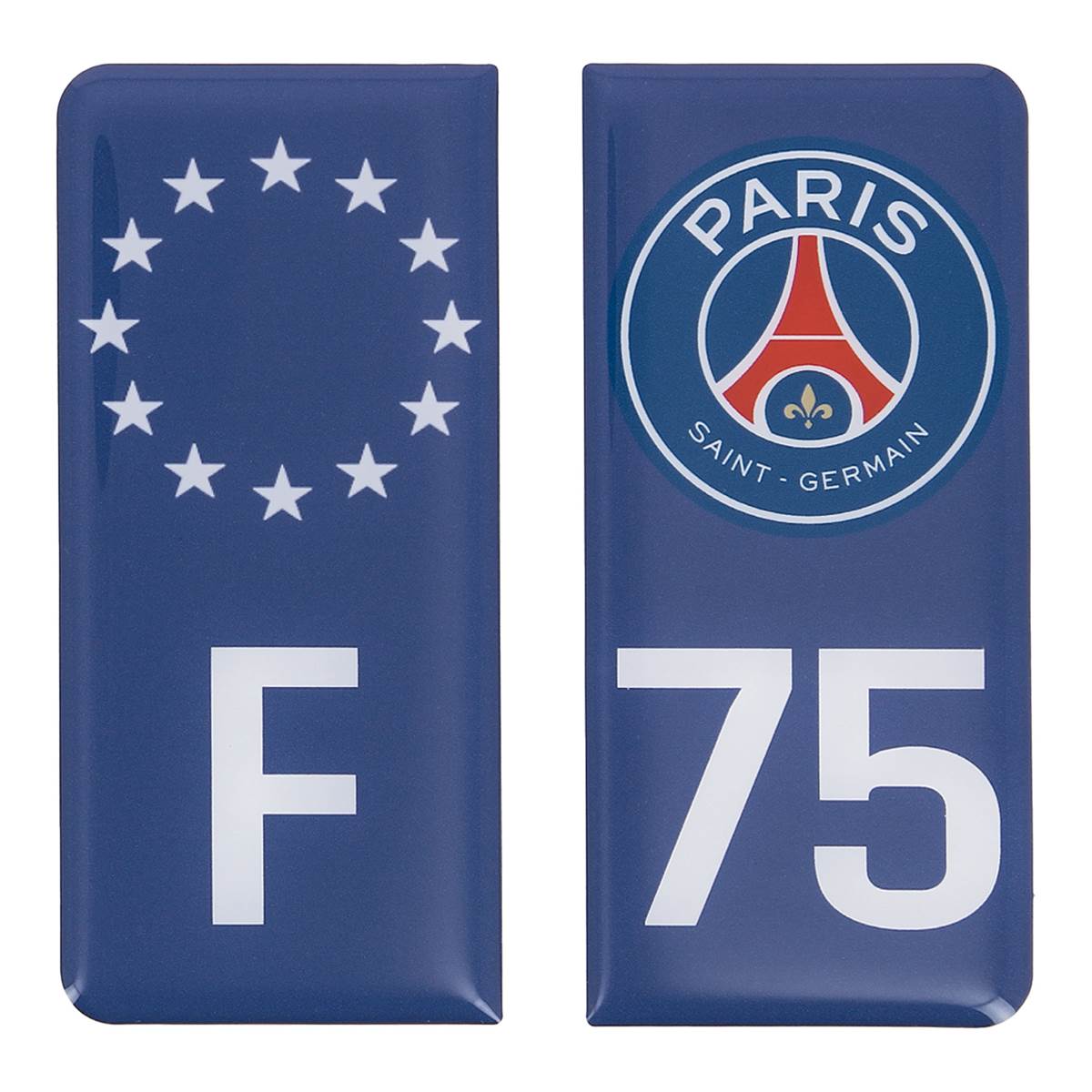 Stickers Auto Résine 3d Droite/gauche Bleu Fr/psg/75