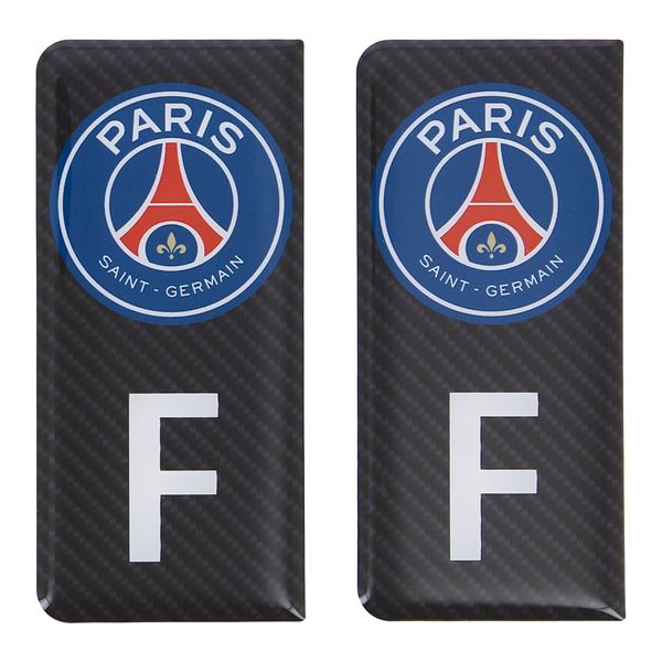 Stickers auto résine 3D gauche carbone PSG/75