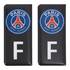 Stickers auto résine 3D gauche carbone PSG/75