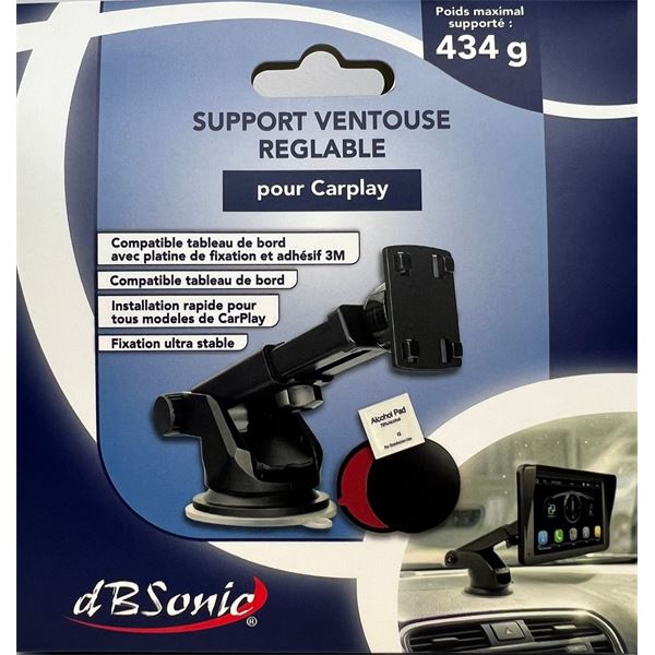 Support ventouse écran Carplay et Android Auto DBSONIC