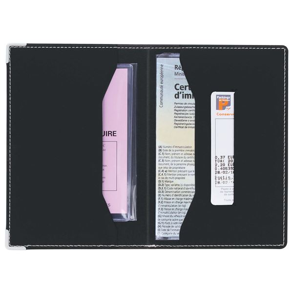 Porte papiers PVC luxe piqure sellier OM