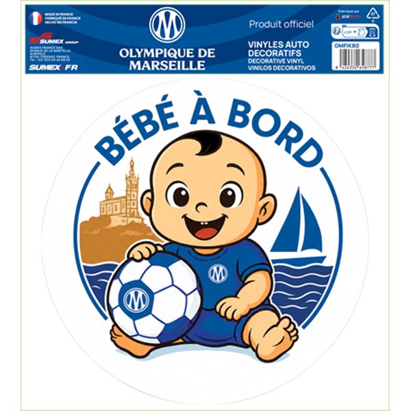 Sticker bébé à bord 15cm OM