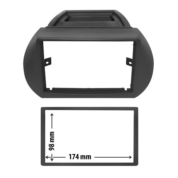Cache autoradio noir pour CITROEN, FIAT et PEUGEOT