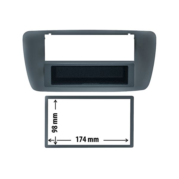 Cache autoradio Seat Ibiza bleu gris