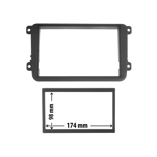 Cache autoradio pour Seat, Skoda, Volkswagen noir