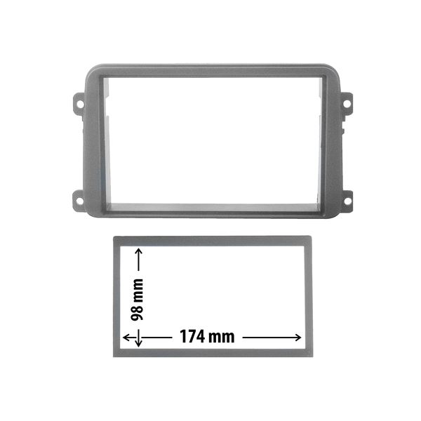 Cache autoradio pour Seat, Skoda, Volkswagen anthracite