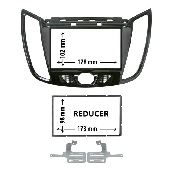 Cache autoradio noir brillant Ford