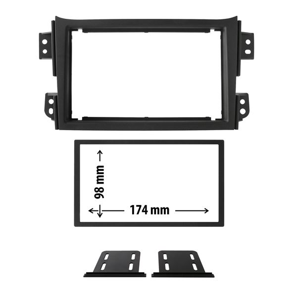 Cache autoradio anthracite Fiat , Suzuki