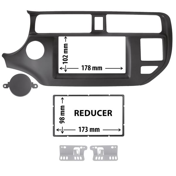 Cache autoradio Kia Rio 2012 à 2015