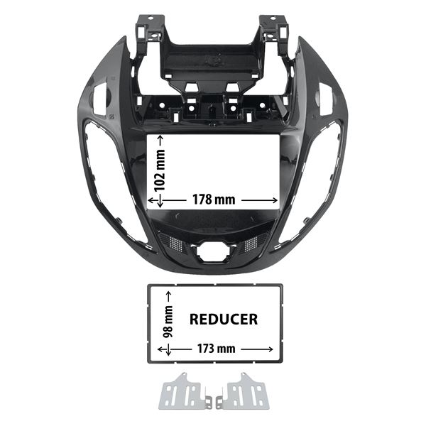 Cache autoradio noir pour Ford