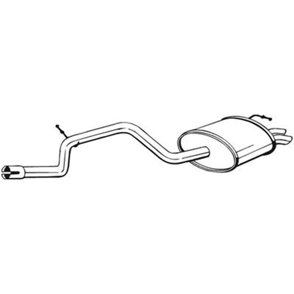 1 silencieux d'échappement arrière Bosal 279113