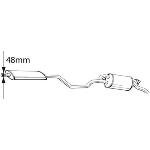 1 silencieux d'échappement arrière Bosal 287541