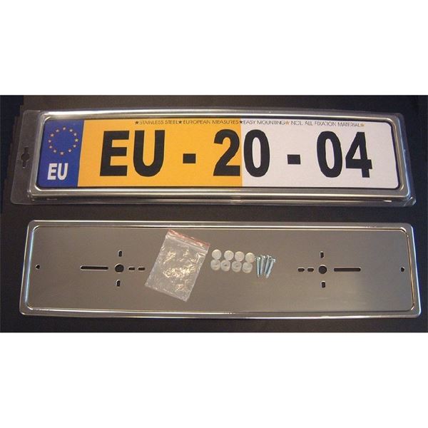Support de plaque d'immatriculation inox