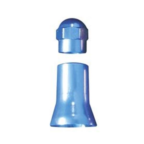 4 Cache valves et bouchons bleus