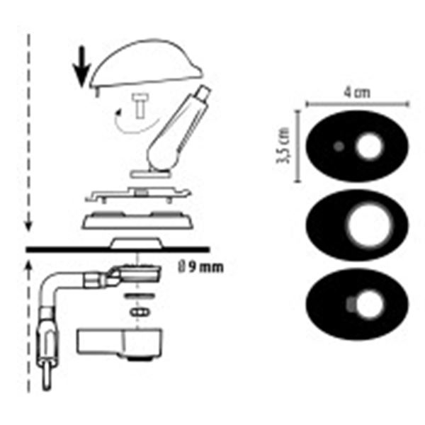 Antenne 40cm AM/FM pour toit avant 08087 Phonocar