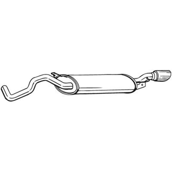 1 silencieux d'échappement arrière Bosal 281505