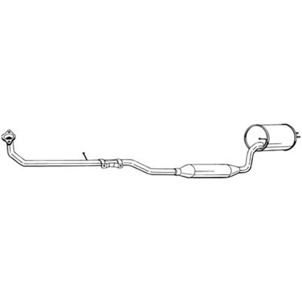1 silencieux d'échappement avant Bosal 292235
