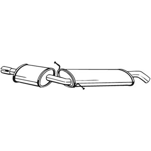 1 silencieux d'échappement intermédiaire Bosal 279167